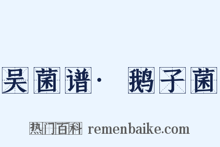 吴菌谱·鹅子菌是什么意思的图片
